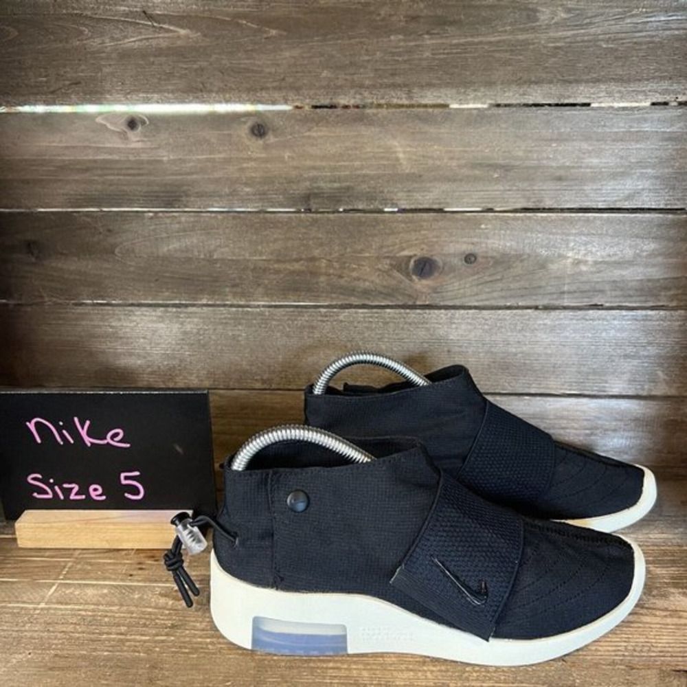 Womens Nike Fear Of God Moccasin Black Athletic Shoes Sneakers Size 6.5 M Guc